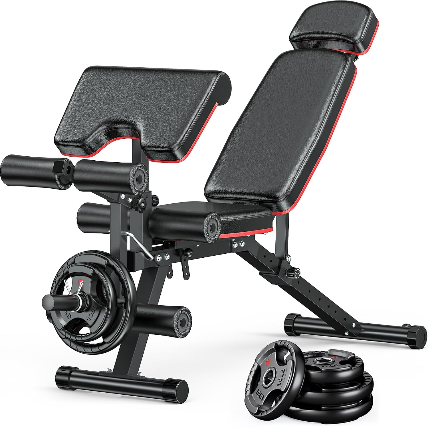 Home Gym Leg Extension - Adjustable Weight Bench with Leg Extension