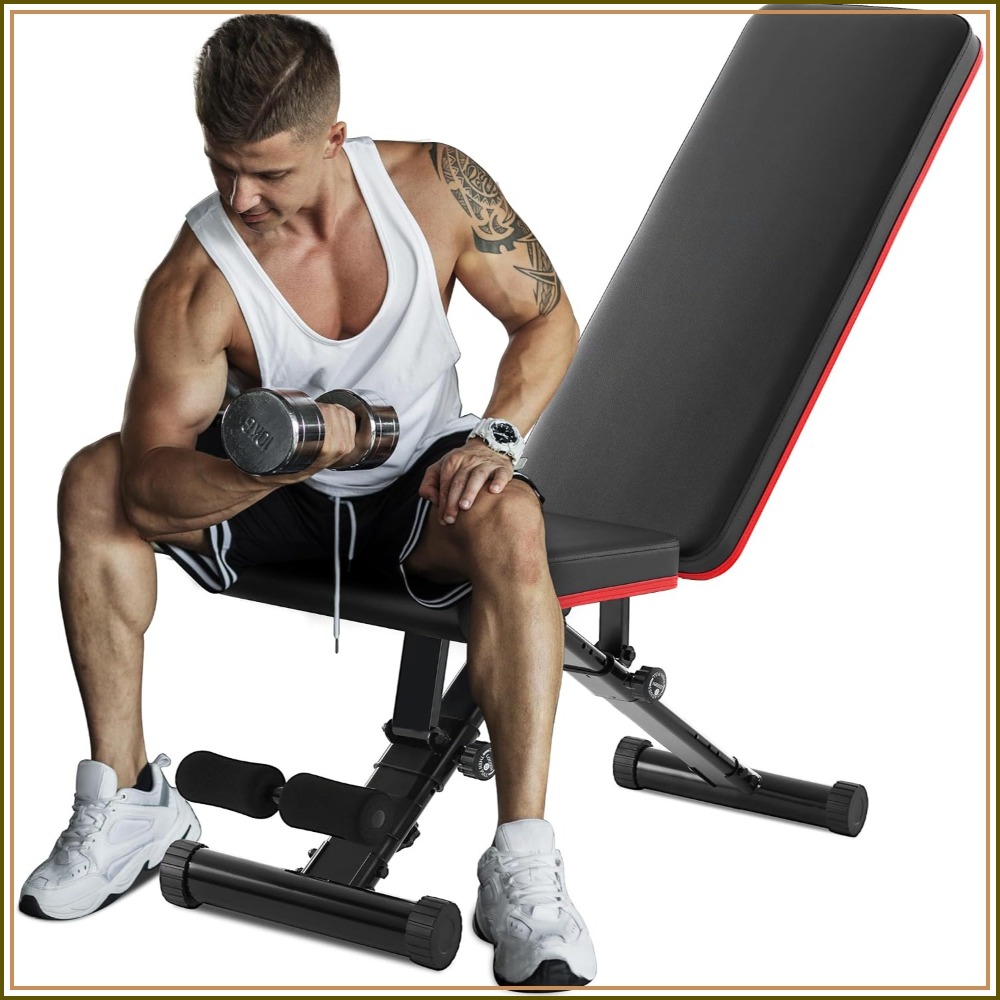 Home Gym Foldable - Adjustable Weight Bench for Full Body
