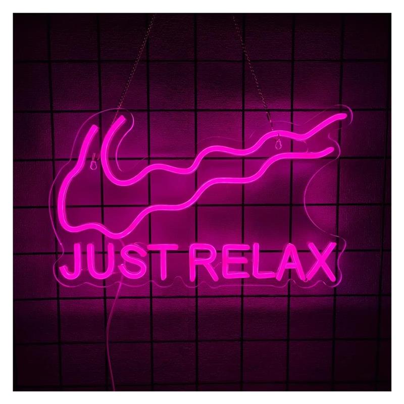 Home Gym Yoga Room - Just Relax Neon Sign Light For