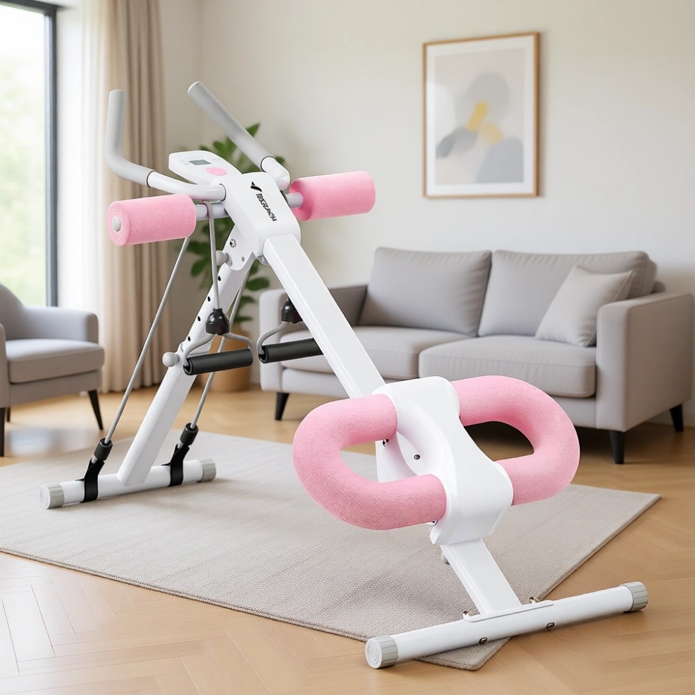 Home Gym Foldable - Adjustable Ab Trainer Machine for Home