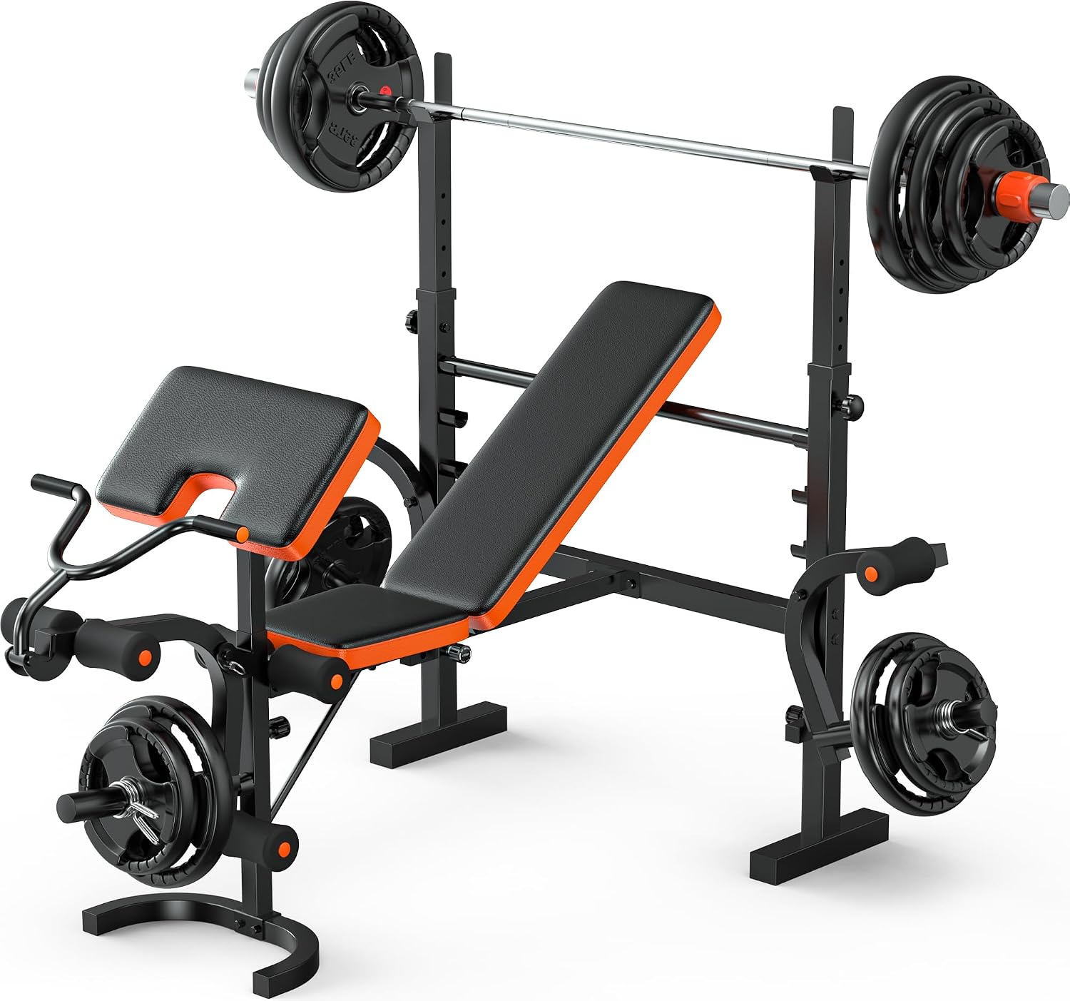 Weight Bench 770LBS with Leg E - Home Gym Leg Extension ulasan dan harga