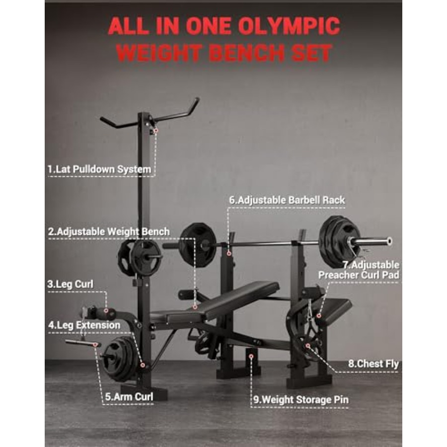 Home Gym 8-in-1 Foldable Weigh - Home Gym Leg Extension ulasan dan harga