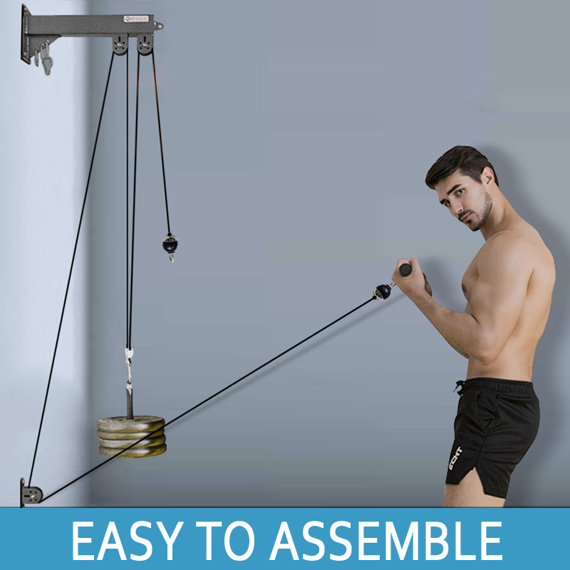 Wall-Mounted Gym Pulley System - Cable Pulley System ulasan dan harga