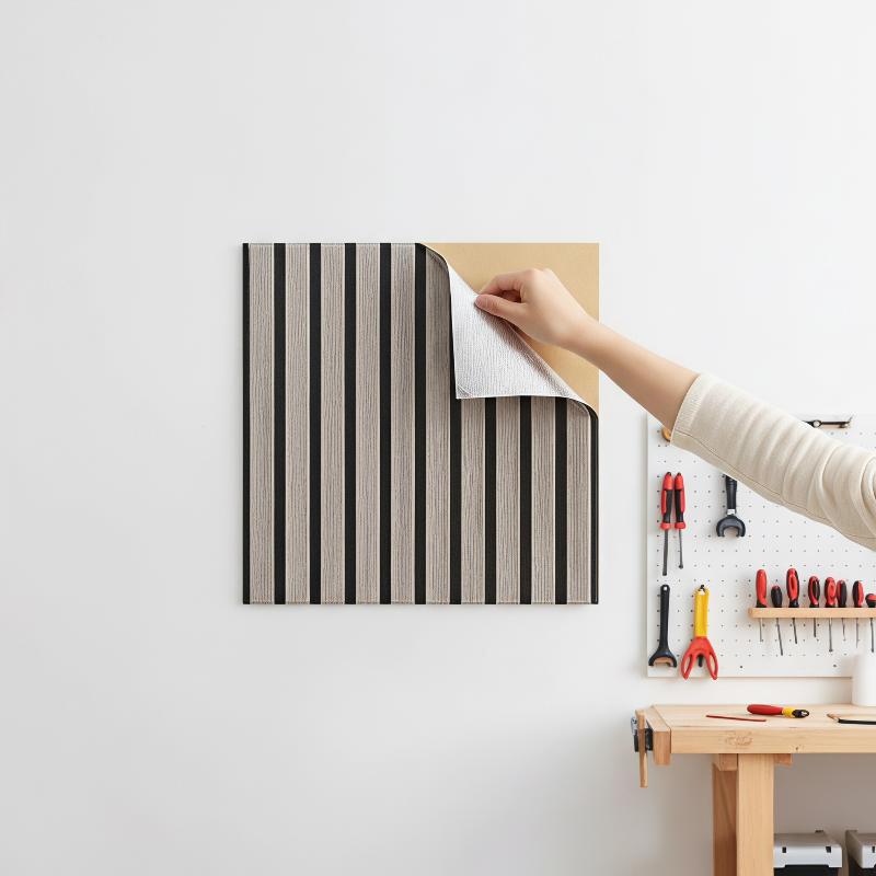 3D Wood Slat Wall Panels Eco-f - Home Gym Yoga Room ulasan dan harga