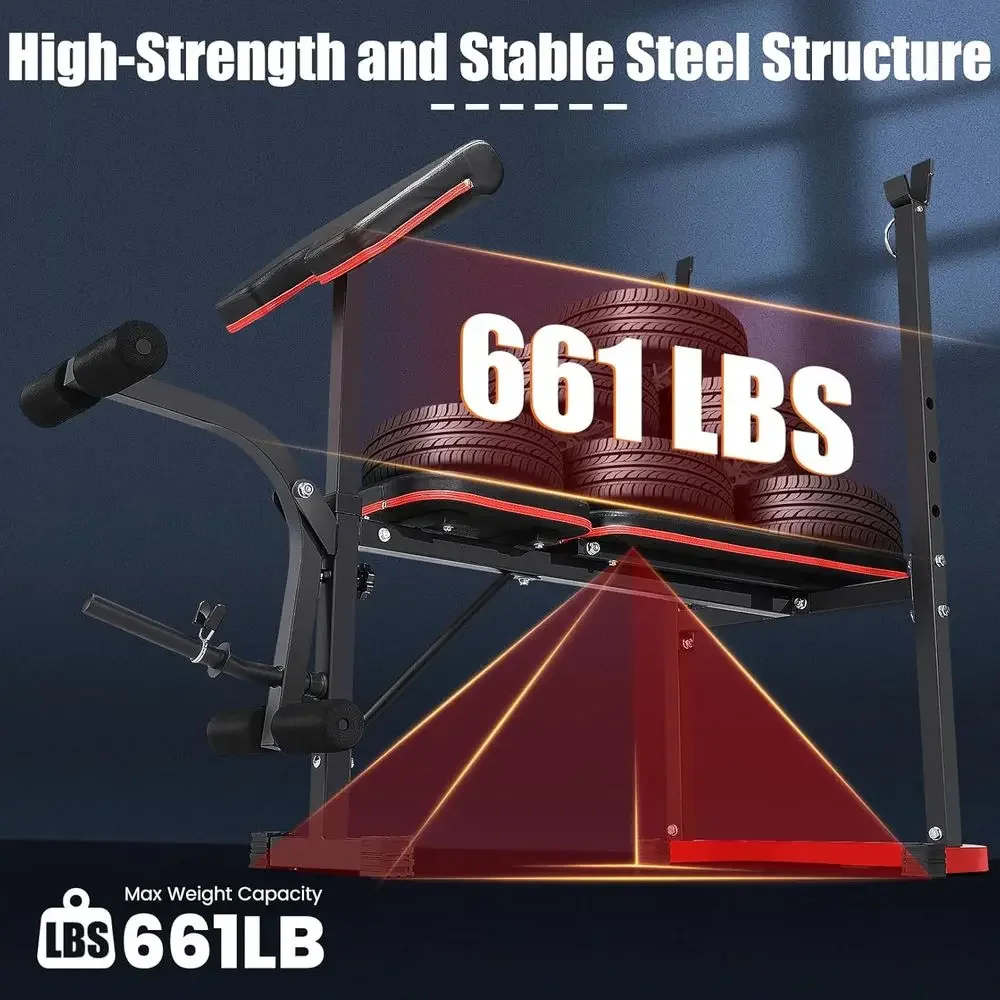 8-in-1 Adjustable Weight Bench - Home Gym Leg Extension ulasan dan harga