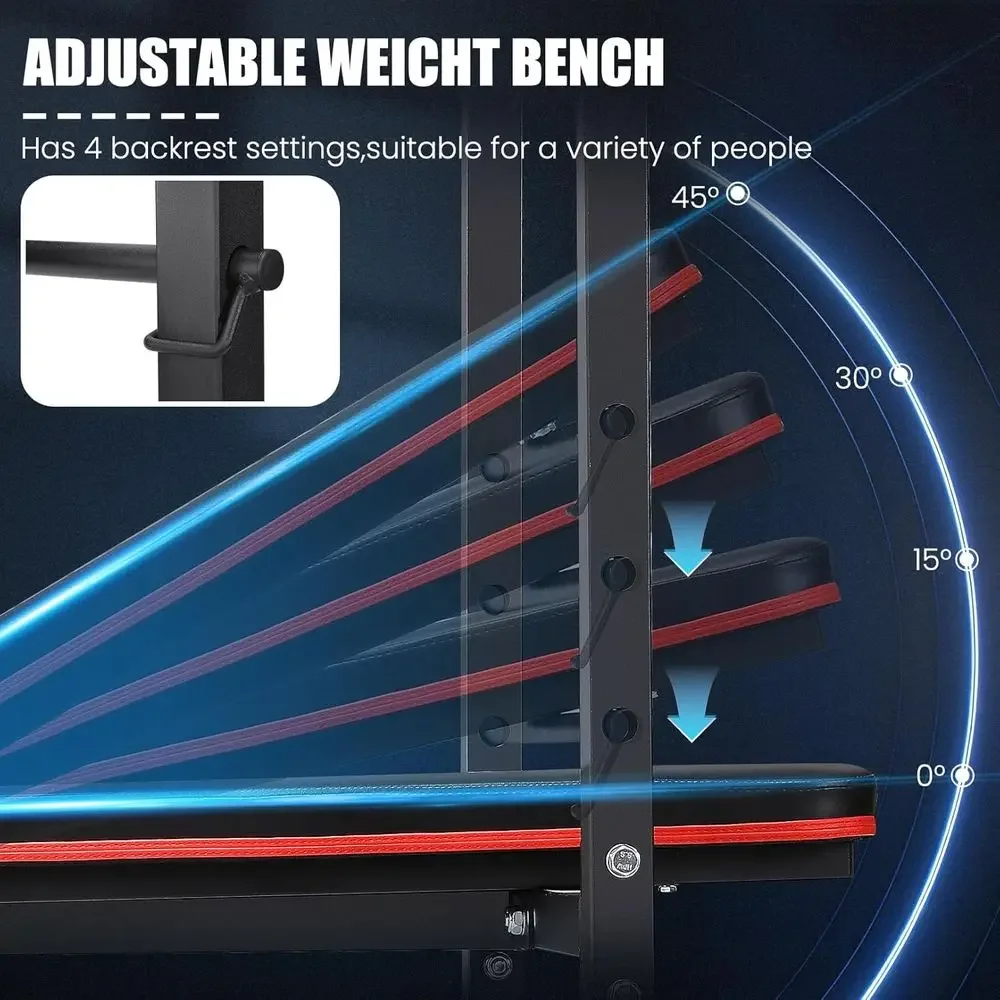 8-in-1 Adjustable Weight Bench - Home Gym Leg Extension ulasan dan harga