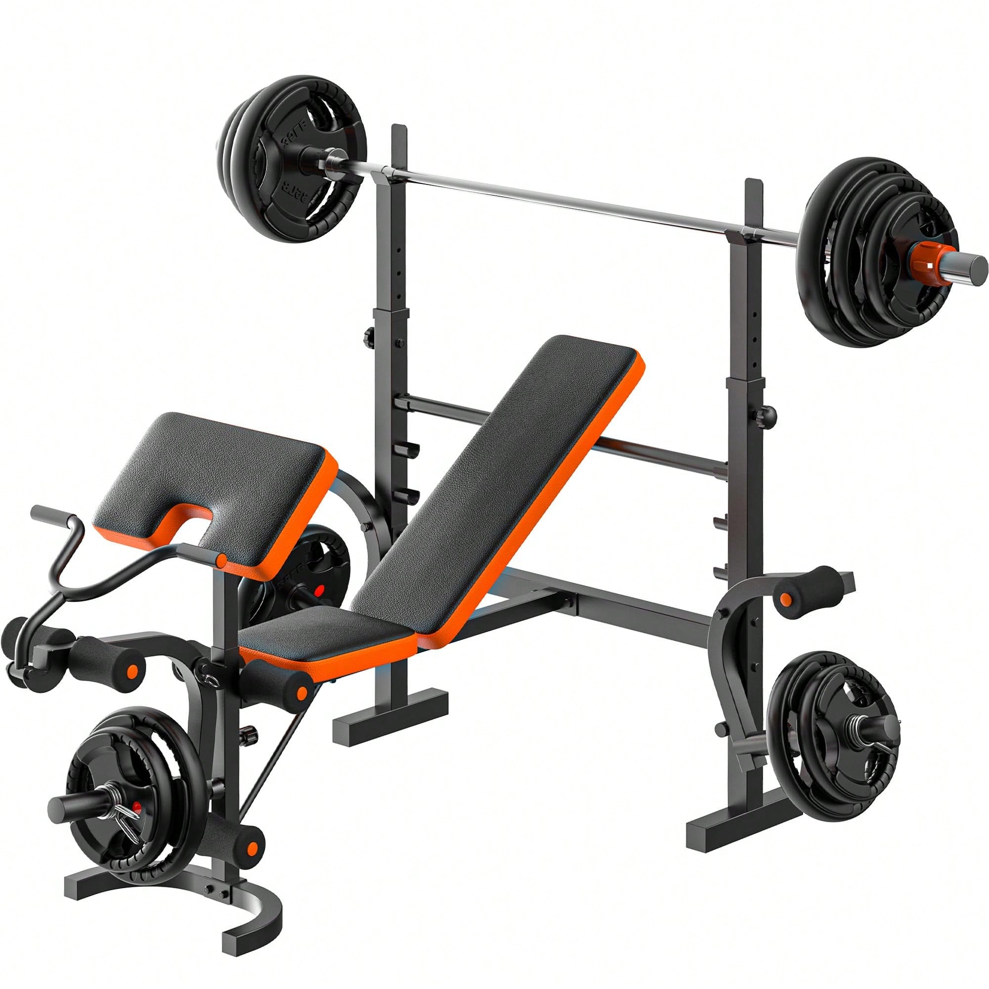 GIKPAL Weight Bench, Bench Pre - Home Gym Leg Extension ulasan dan harga