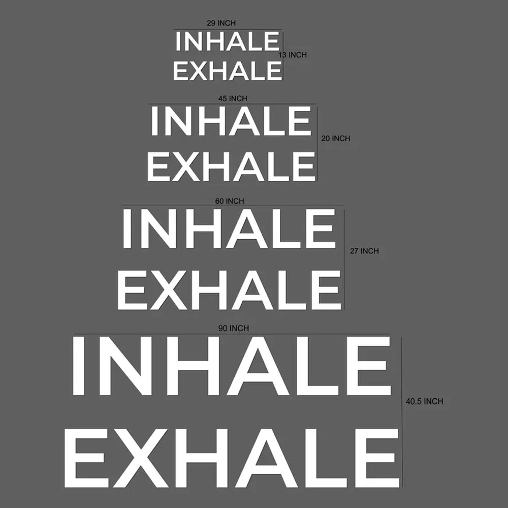 INHALE EXHALE Wall Sign Yoga S - Home Gym Yoga Room ulasan dan harga