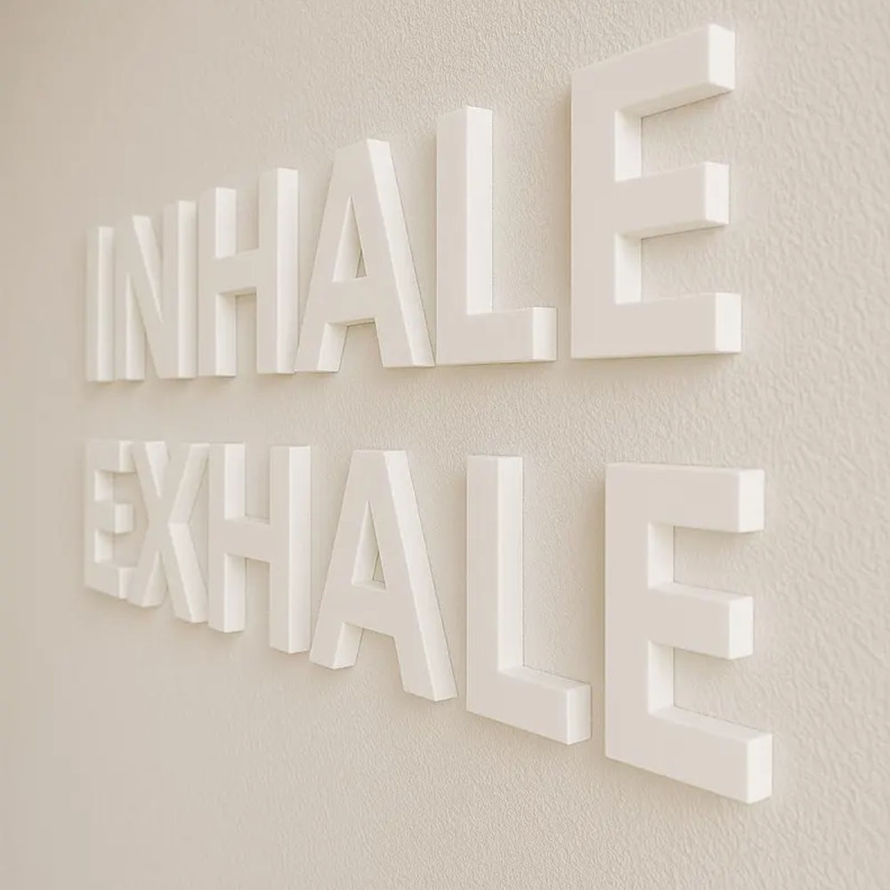 INHALE EXHALE Wall Sign Yoga S - Home Gym Yoga Room ulasan dan harga