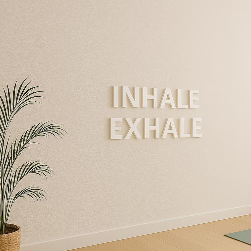 INHALE EXHALE Wall Sign Yoga S - Home Gym Yoga Room ulasan dan harga