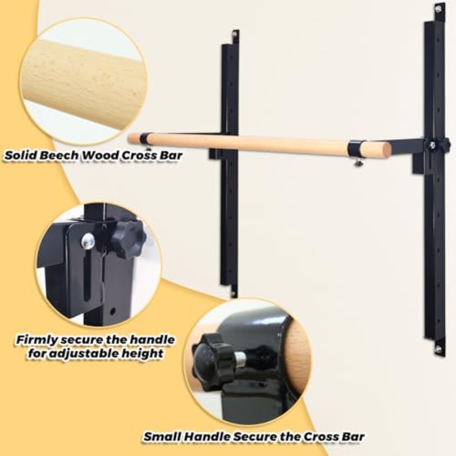 Wall Mounted Ballet Barre 4ft  - Home Gym Foldable ulasan dan harga
