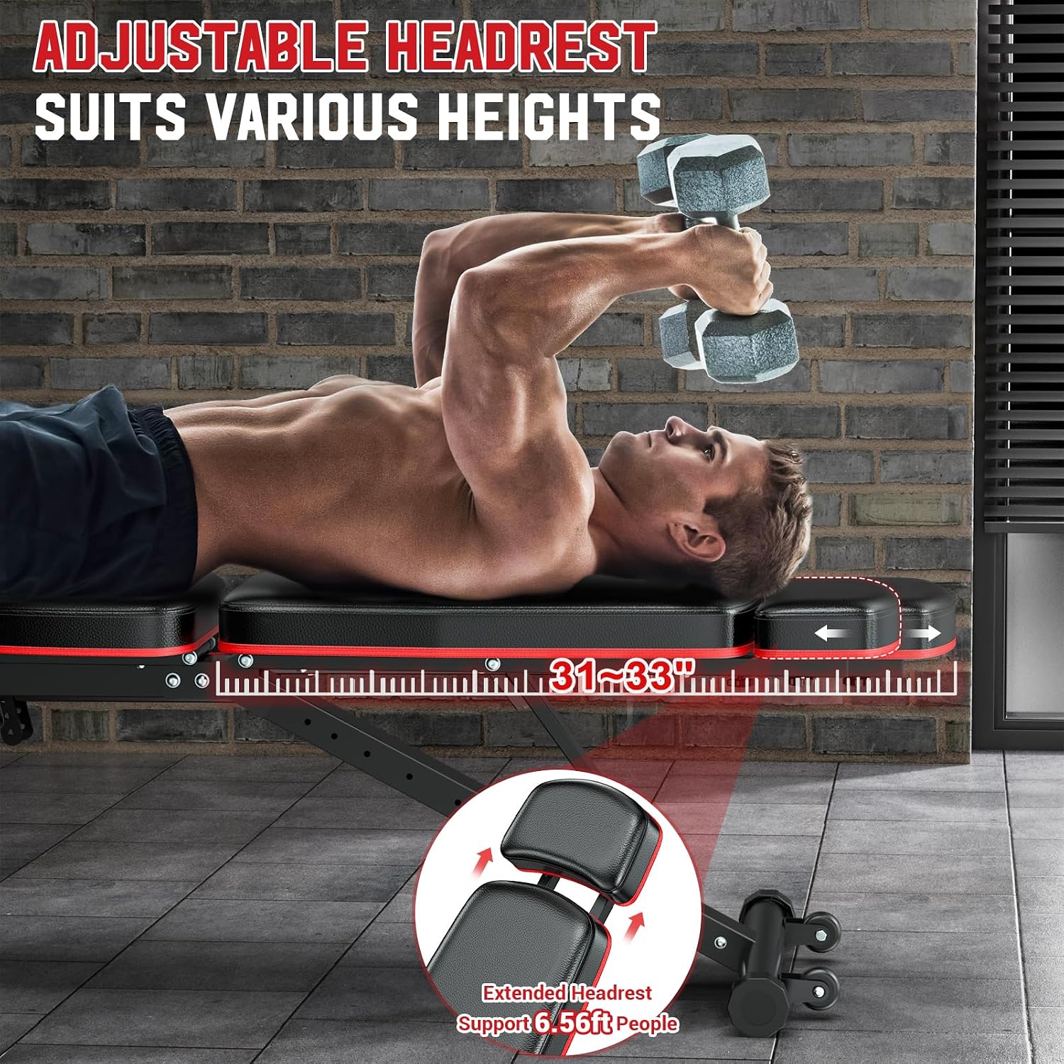 Adjustable Weight Bench with L - Home Gym Leg Extension ulasan dan harga