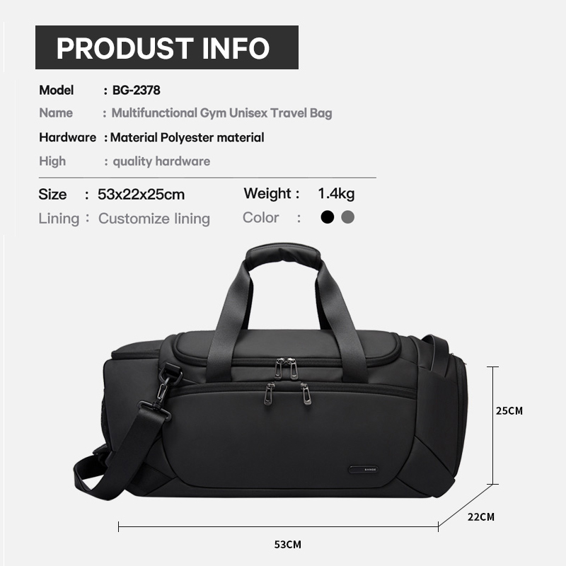 BANGE Sports Bags Men Gym Bags - Home Gym Packages ulasan dan harga