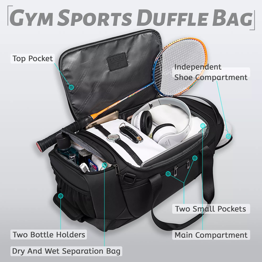 BANGE Sports Bags Men Gym Bags - Home Gym Packages ulasan dan harga
