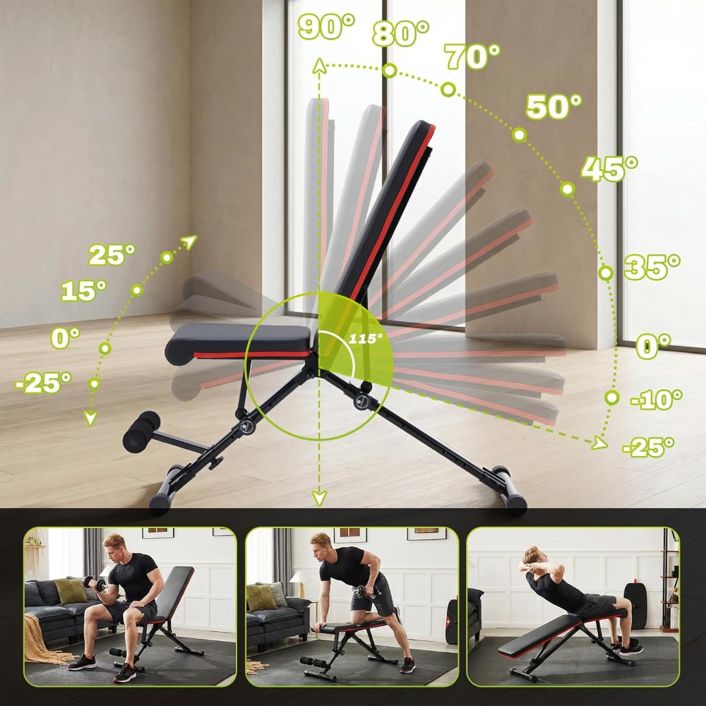 Adjustable Weight Bench for Fu - Home Gym Foldable ulasan dan harga