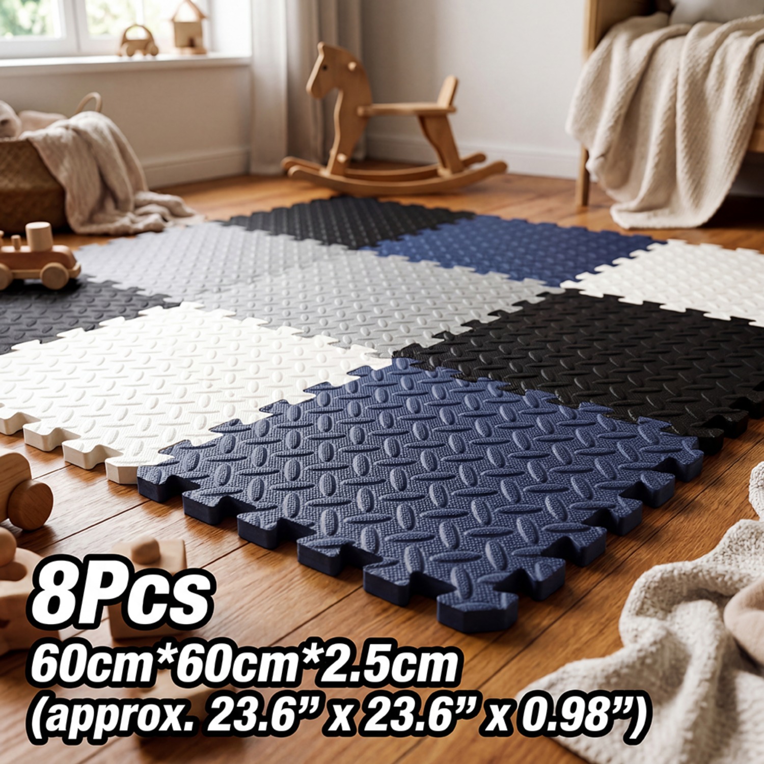 8Pcs 60x60cm EVA Foam Mat Livi - Home Gym Yoga Room ulasan dan harga