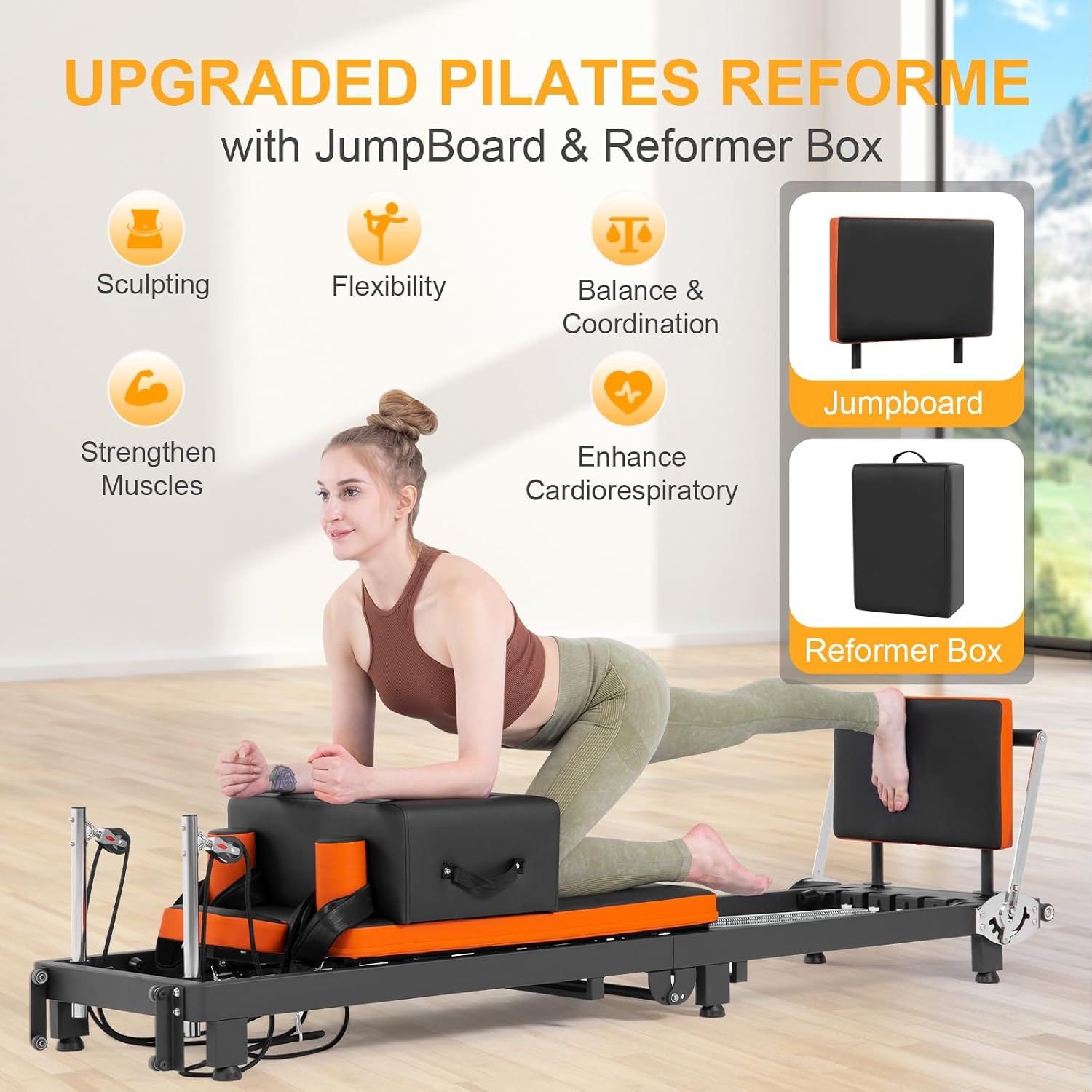 Pilates Reformer, Foldable Pil - Home Gym Foldable ulasan dan harga
