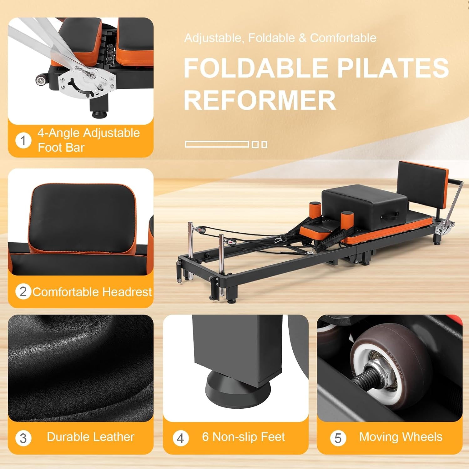 Pilates Reformer, Foldable Pil - Home Gym Foldable ulasan dan harga
