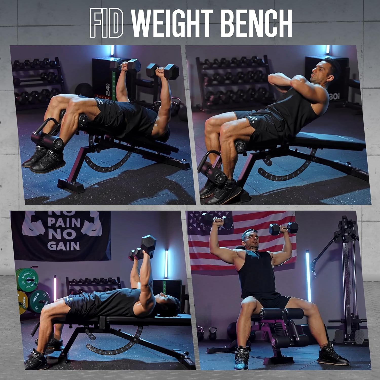 Home Gym Weight Bench - Steel  - Home Gym Weight Bench ulasan dan harga