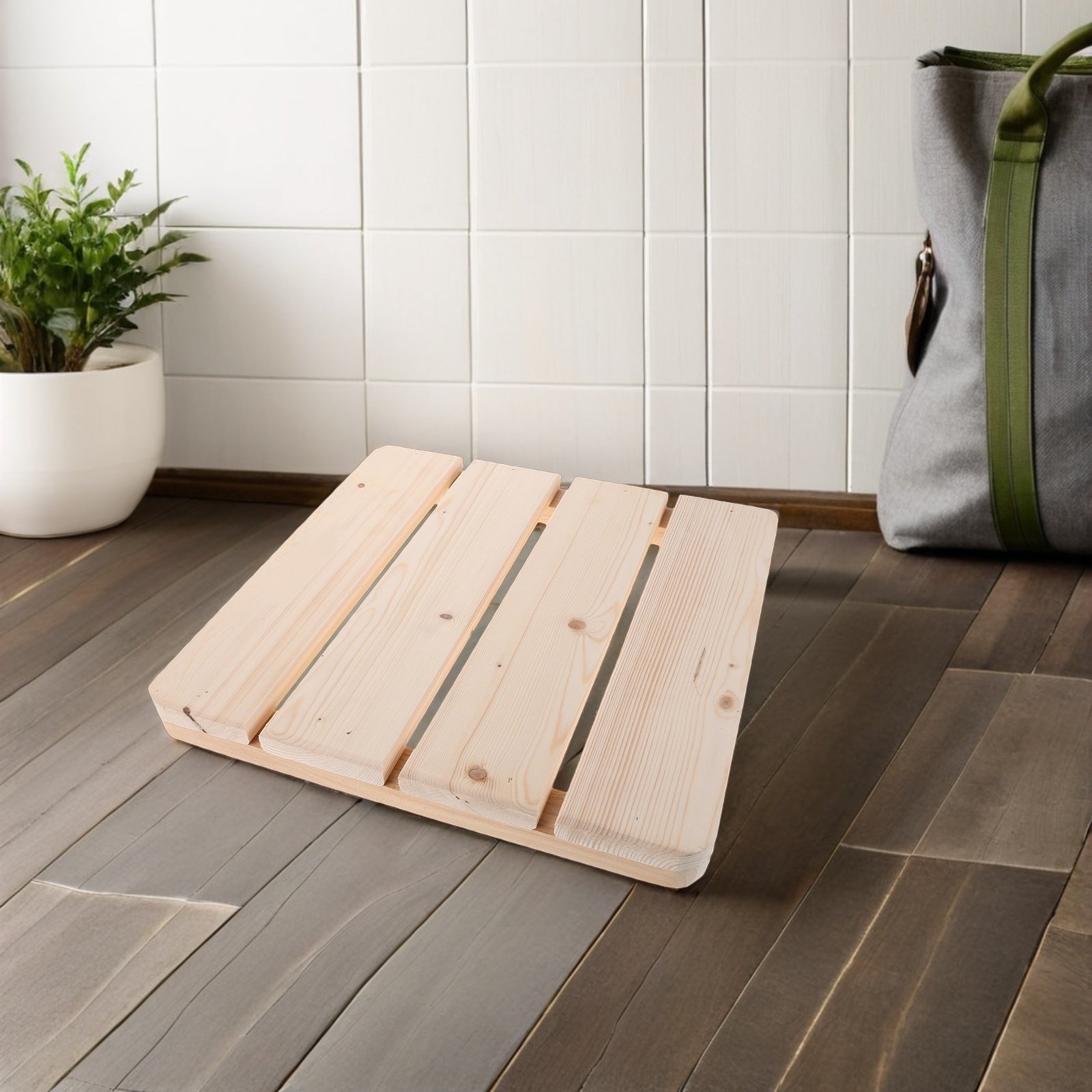 2Pcs Solid Wood Shower Floor M - Sauna Home Gym ulasan dan harga