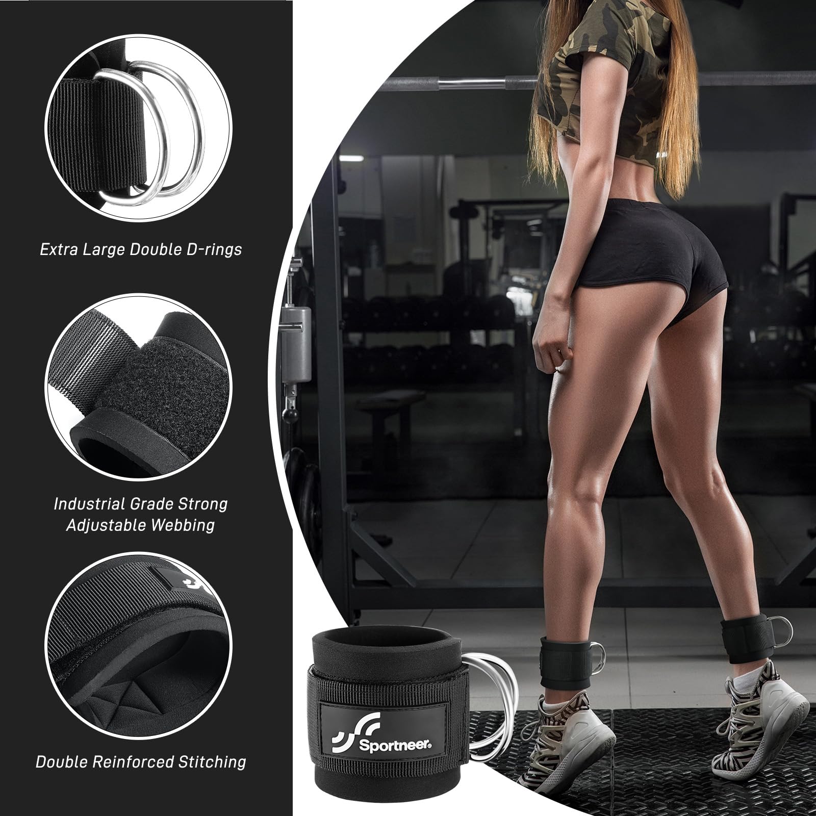 Sportneer Adjustable Ankle Str - Home Gym Leg Extension ulasan dan harga