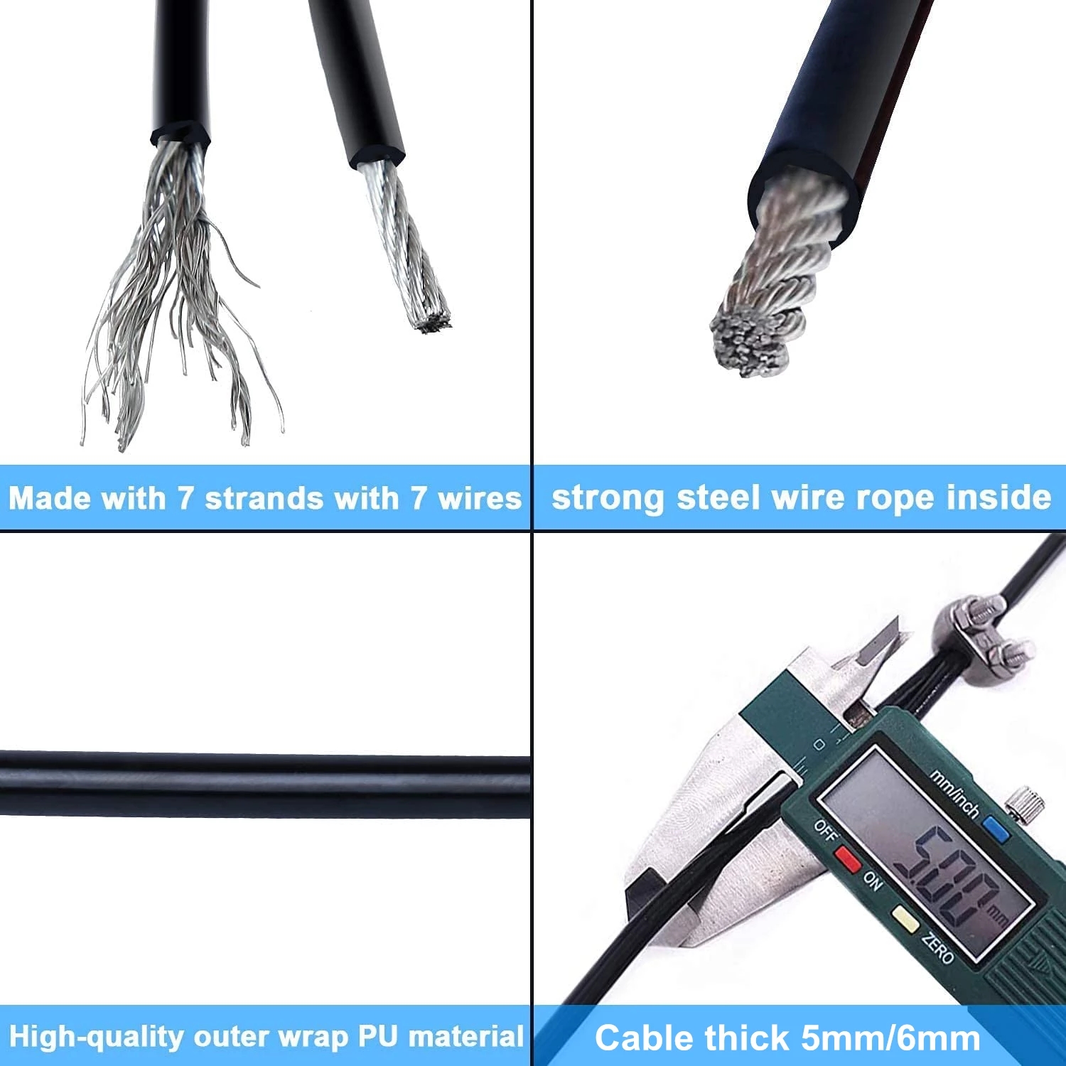 100Meters 4/5/6mm Thick Home W - Cable Pulley System ulasan dan harga