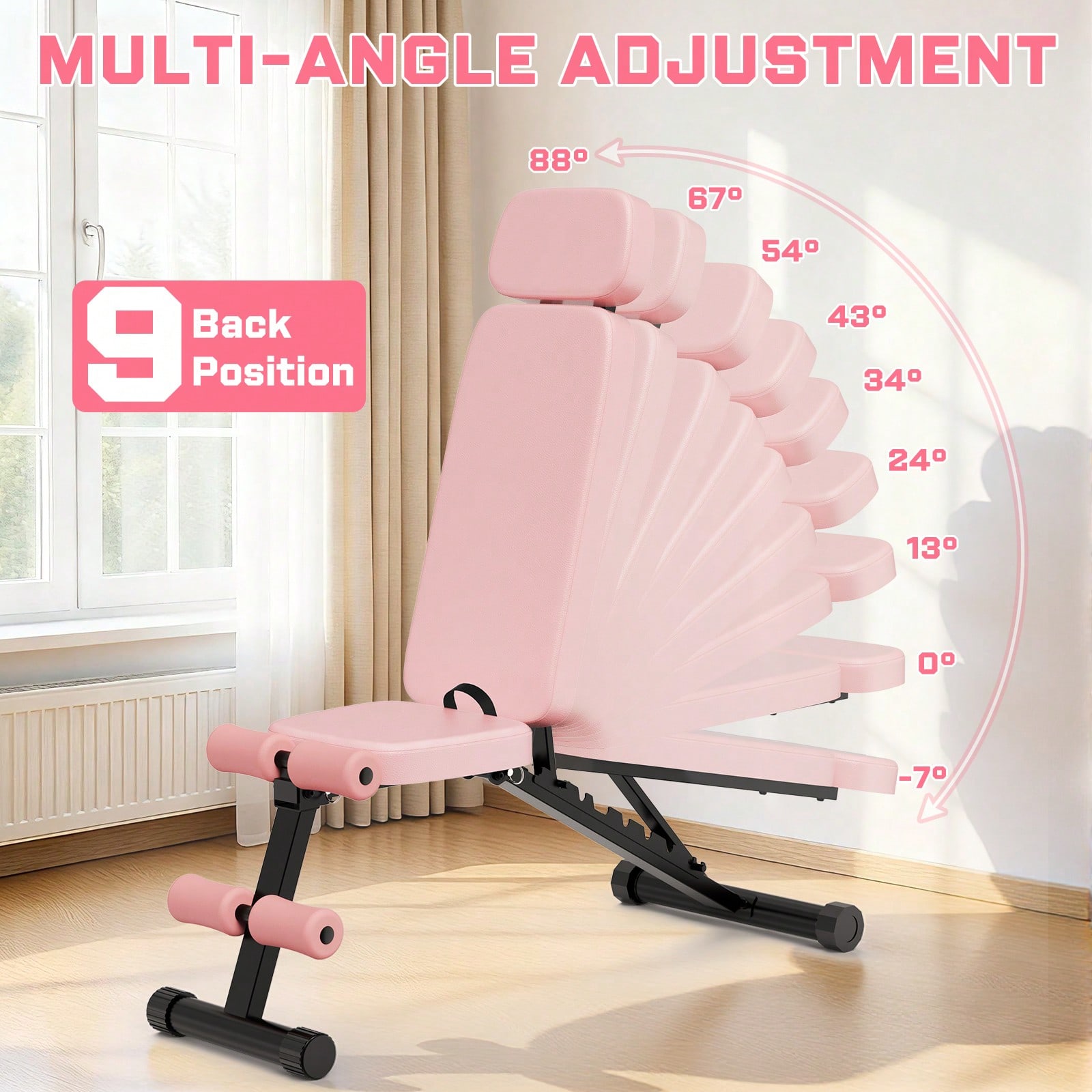 GIKPAL 9 Positions Adjustable  - Home Gym Weight Bench ulasan dan harga