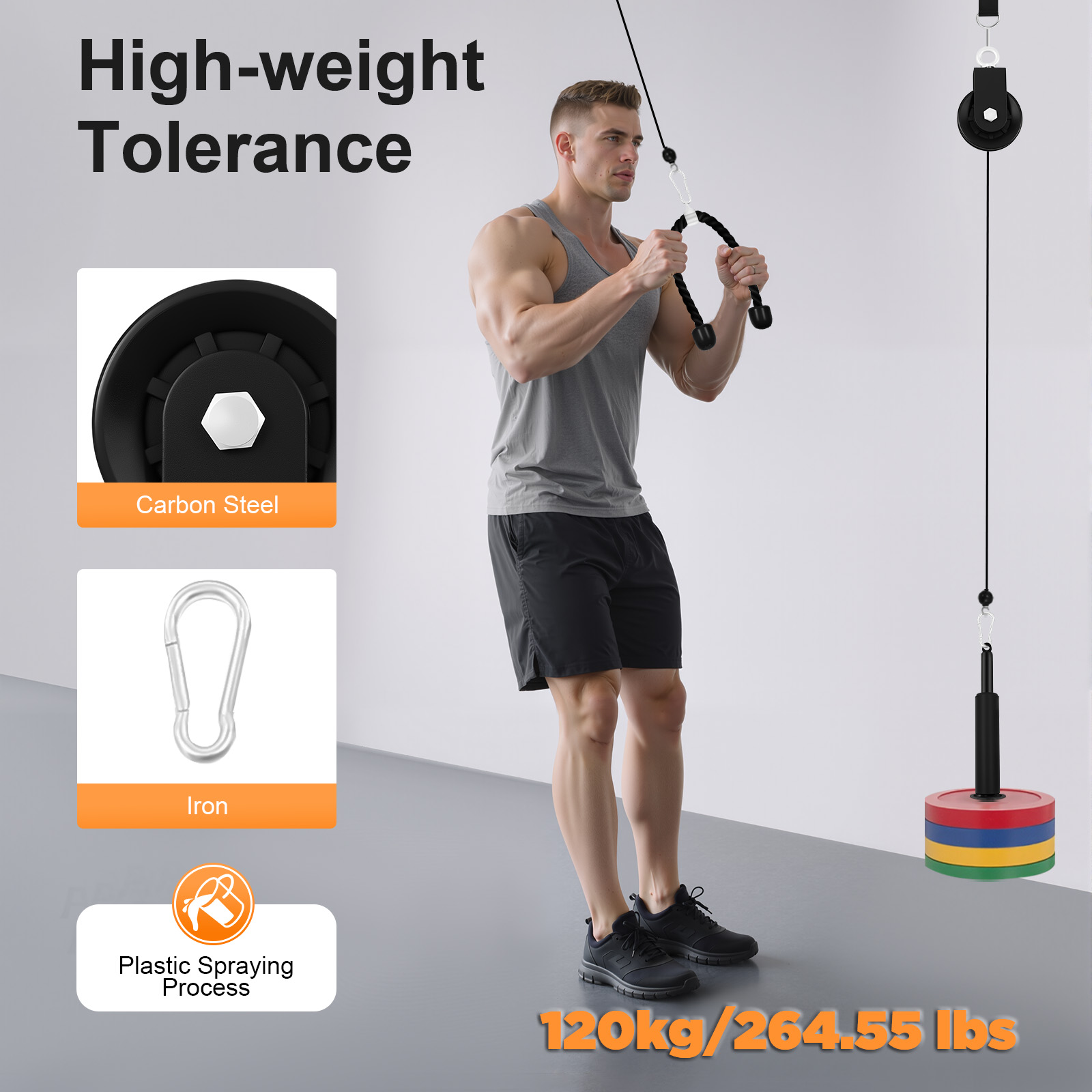 120kg Cable Pull Fitness Syste - Cable Pulley System ulasan dan harga