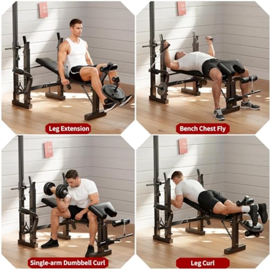 Home Gym Weight Bench Set: Ste - Home Gym Leg Extension ulasan dan harga