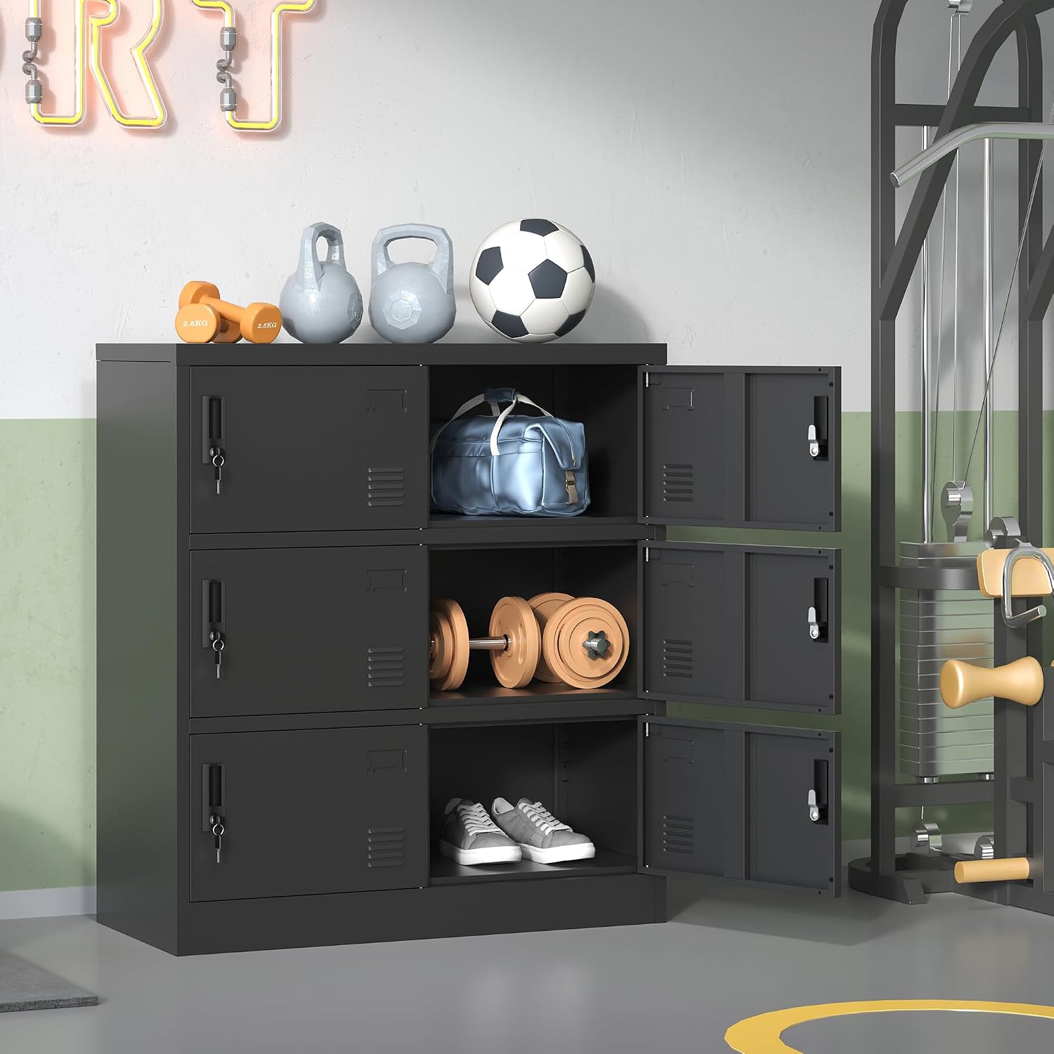 Metal Lockers For Employees Of - Home Gym Garage ulasan dan harga