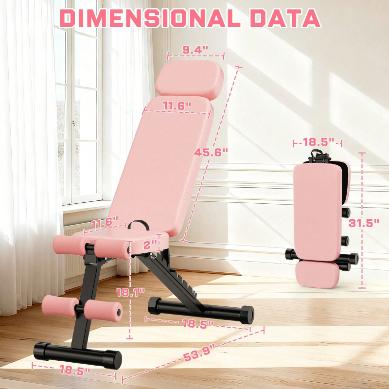 9 Position Adjustable Weight B - Home Gym Foldable ulasan dan harga